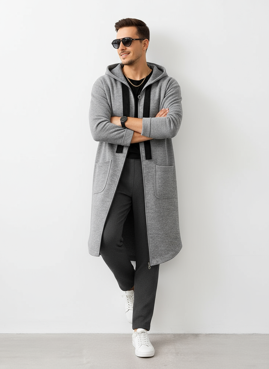 Marc Giacca lunga con cappuccio  in stile moderno