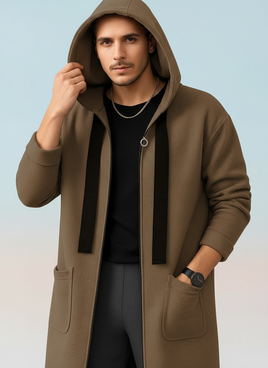 Marc Giacca lunga con cappuccio  in stile moderno