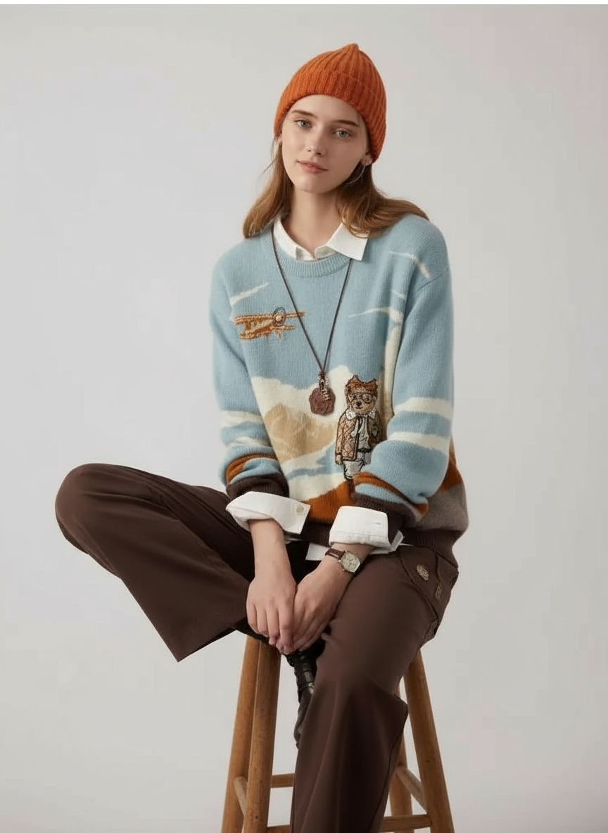 Stile Chic Avventura Orsetto Montagna