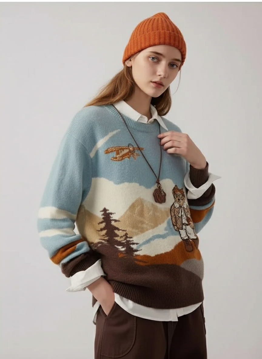 Stile Chic Avventura Orsetto Montagna