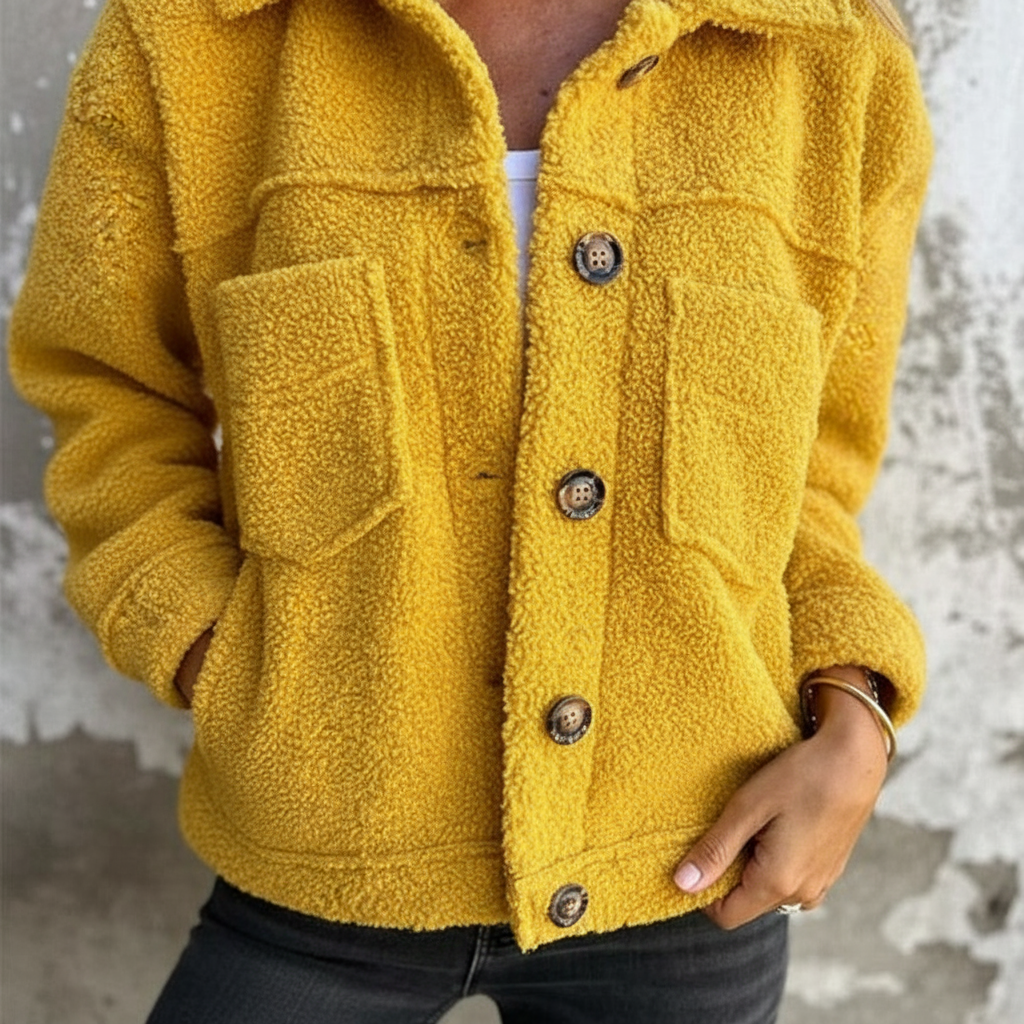 Cappotto Corto Teddy Dion – Morbido con Revers