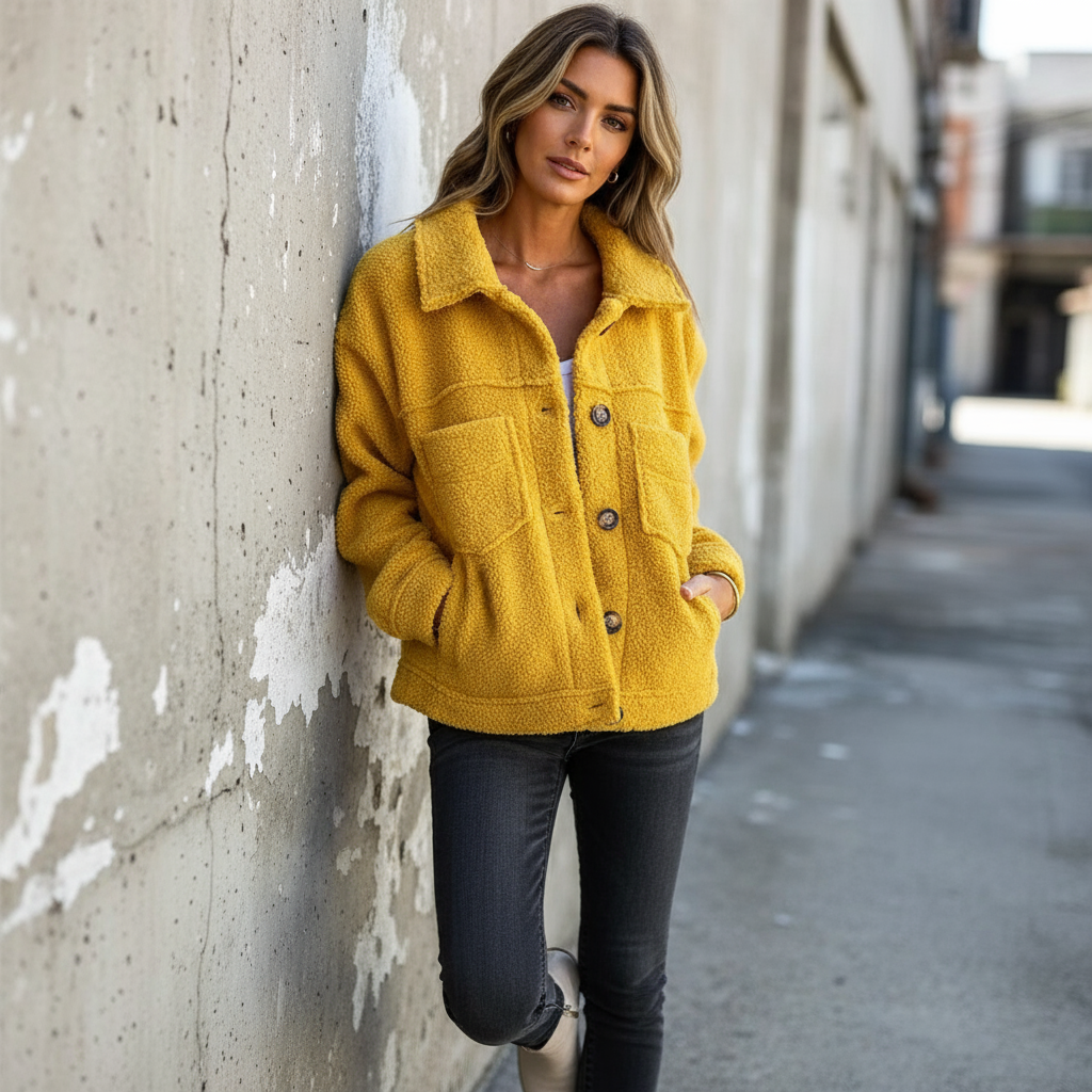 Cappotto Corto Teddy Dion – Morbido con Revers