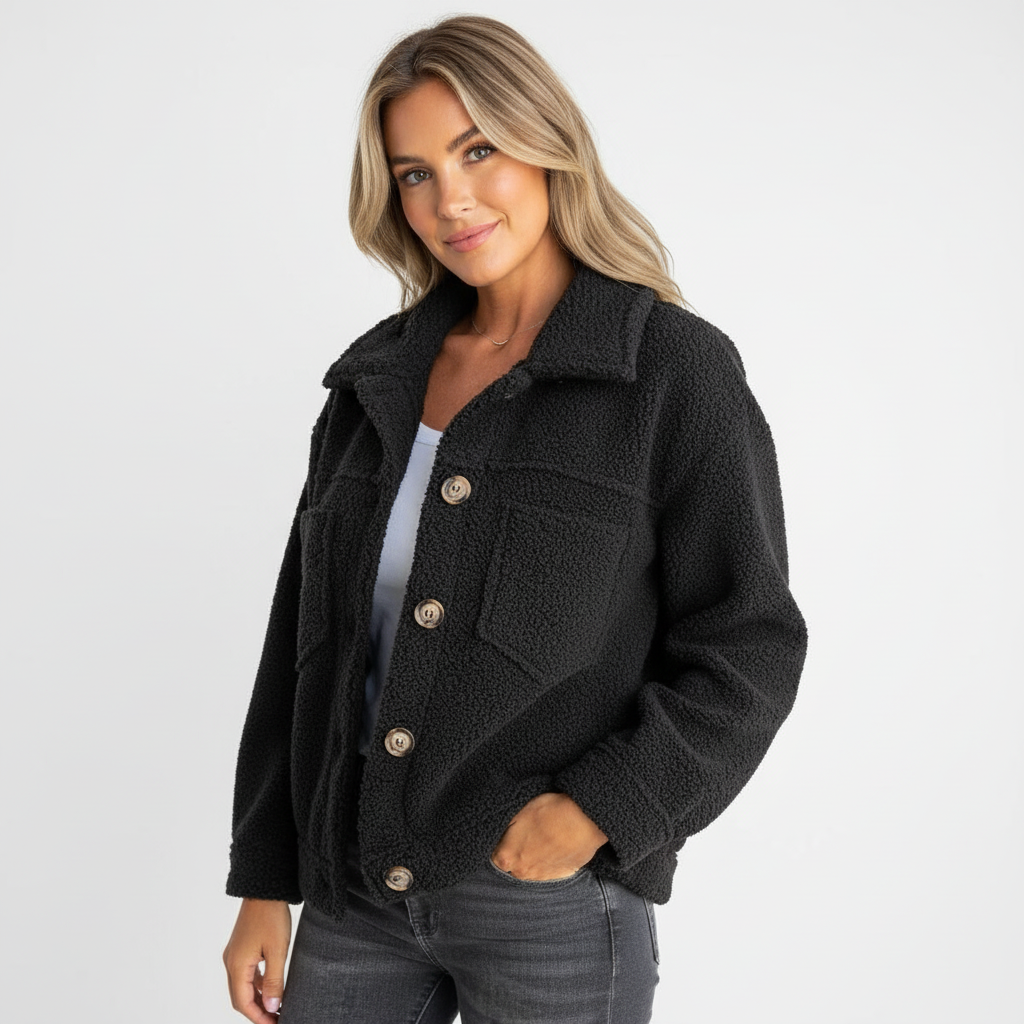 Cappotto Corto Teddy Dion – Morbido con Revers