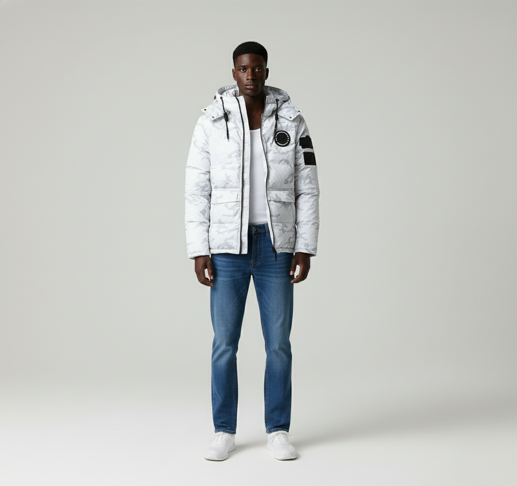 Paolo Winter Parka Camouflage Elegante e caldo