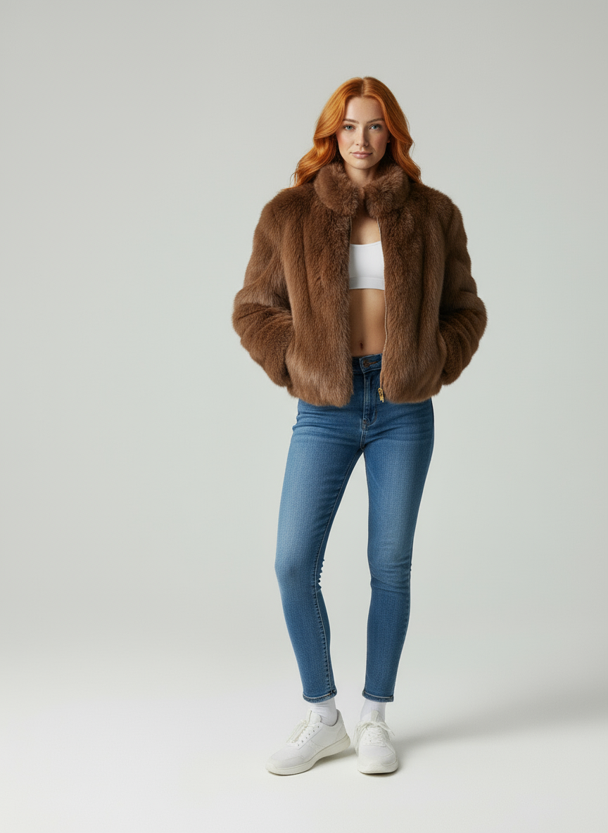 Aurora Soft Coat in elegante pelliccia sintetica