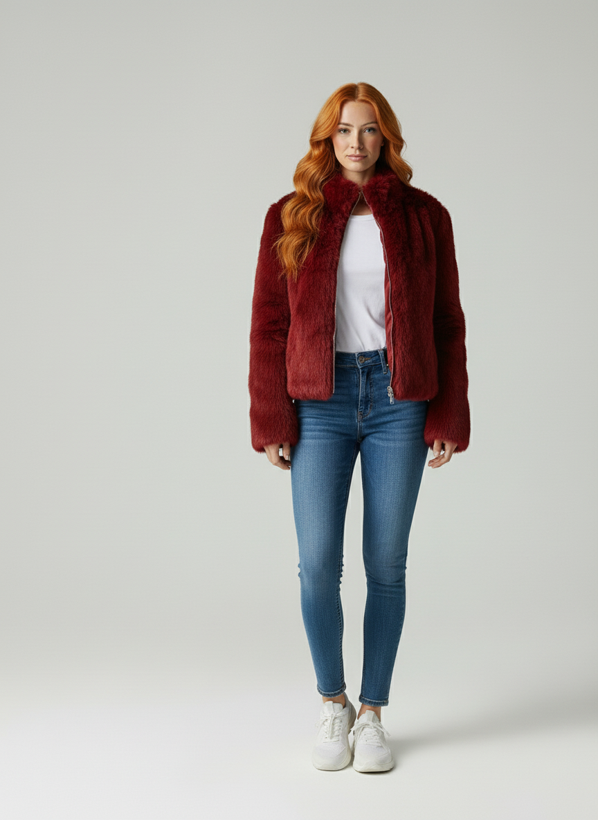 Aurora Soft Coat in elegante pelliccia sintetica