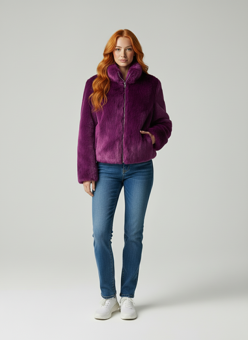 Aurora Soft Coat in elegante pelliccia sintetica