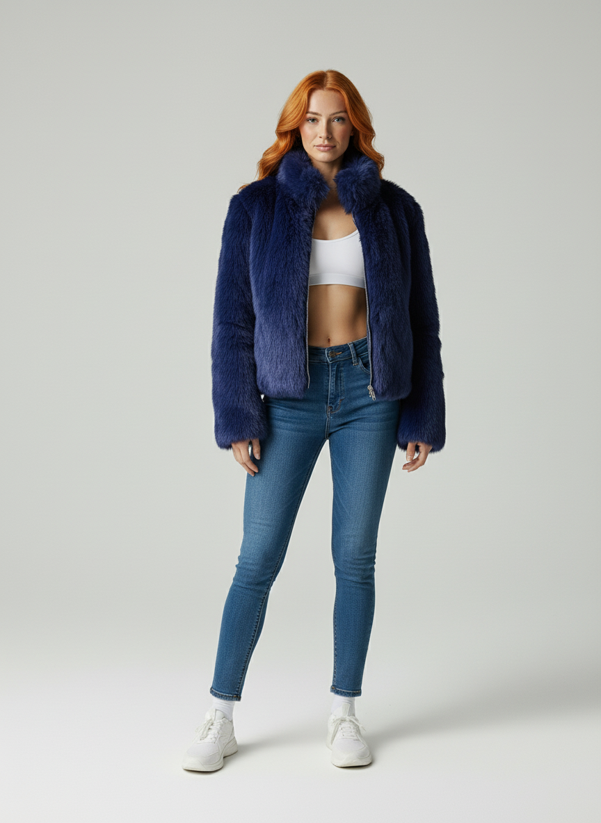 Aurora Soft Coat in elegante pelliccia sintetica