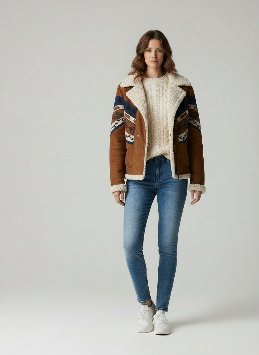 Daisy Cappotto Shearling Etno Foderato