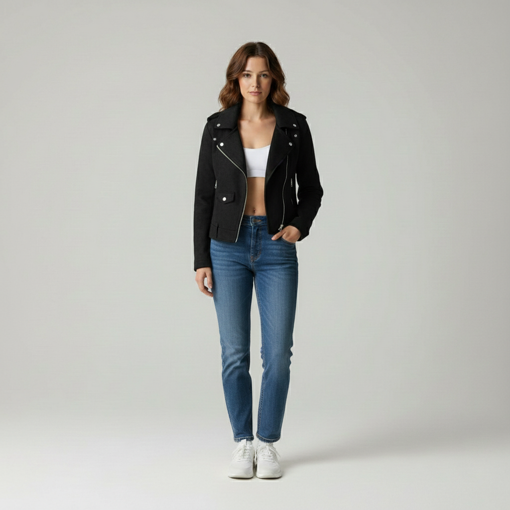 Noa Giacca Corta Effetto Pelle da Donna