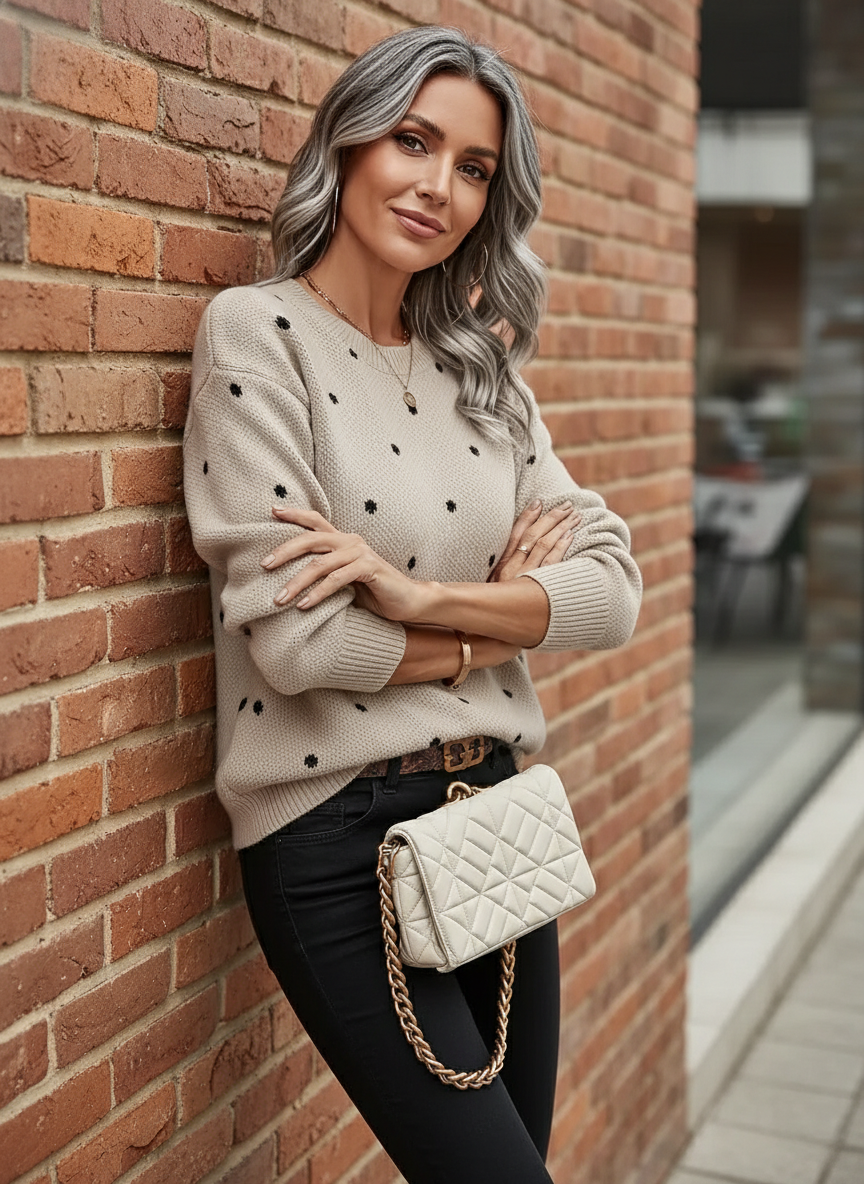 Leona Maglione Chic a Pois