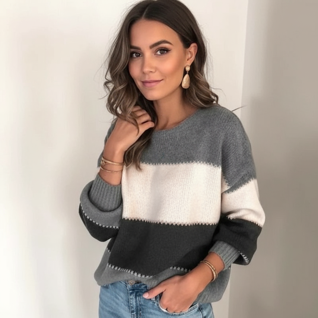 Madeline a Blocchi di Colore in Maglia Chic