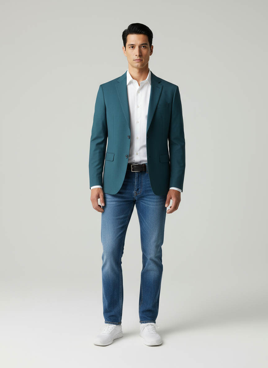 David Giacca casual a due bottoni  in tessuto moderno