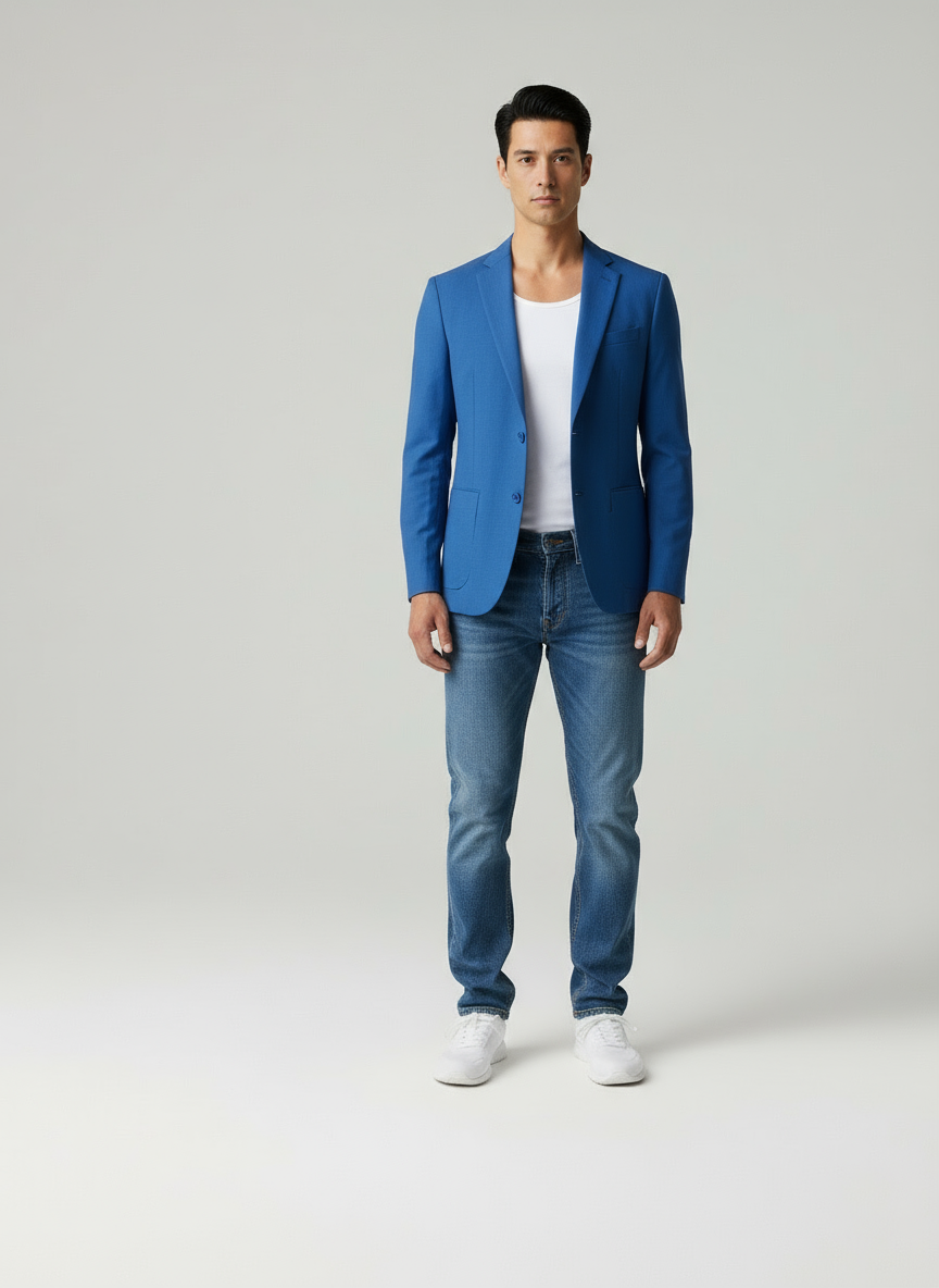 David Giacca casual a due bottoni  in tessuto moderno