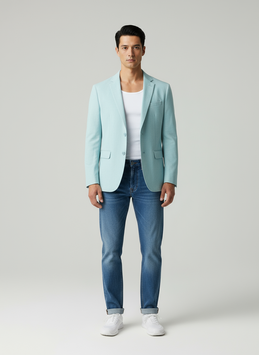 David Giacca casual a due bottoni  in tessuto moderno