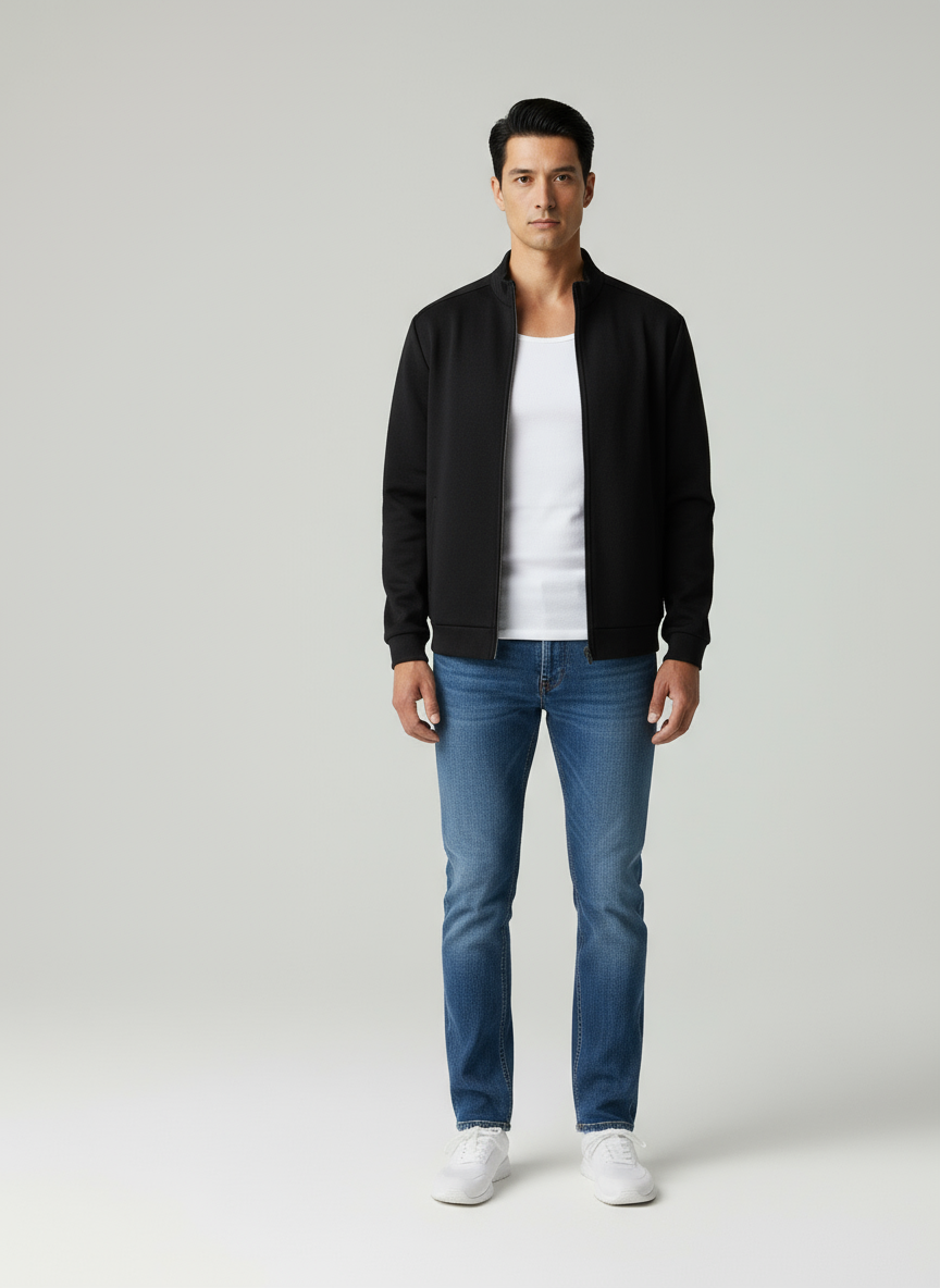 Jonathan Giacca Suede Comfort Zip Stile Moderno