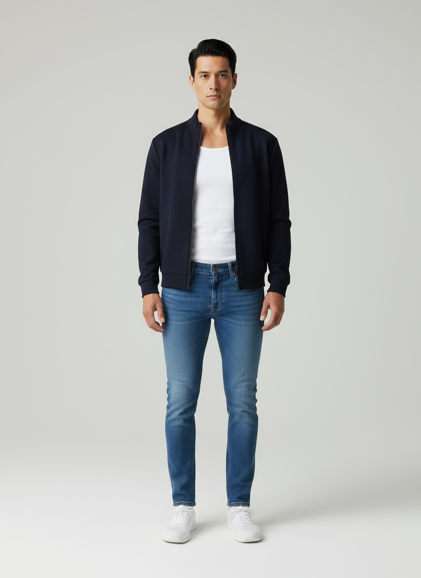 Jonathan Giacca Suede Comfort Zip Stile Moderno