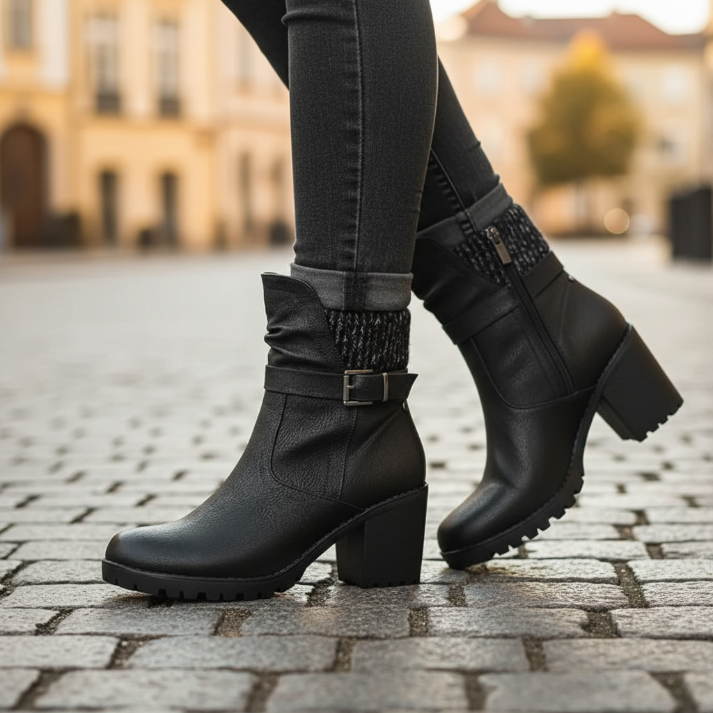 Sophie Stivaletti Sophie con Tacco e Maglia a Coste