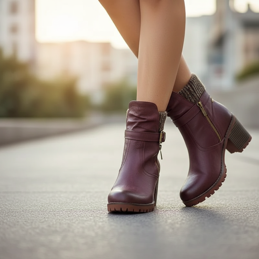 Sophie Stivaletti Sophie con Tacco e Maglia a Coste