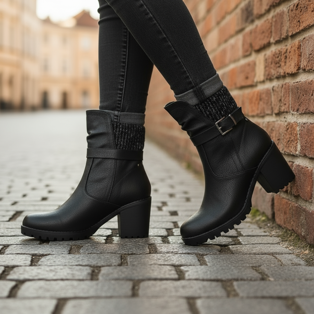 Sophie Stivaletti Sophie con Tacco e Maglia a Coste