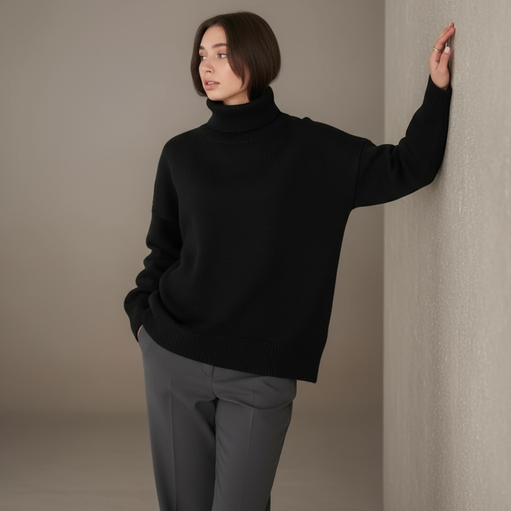 Lindsay Dolcevita Oversize in Morbido Tessuto