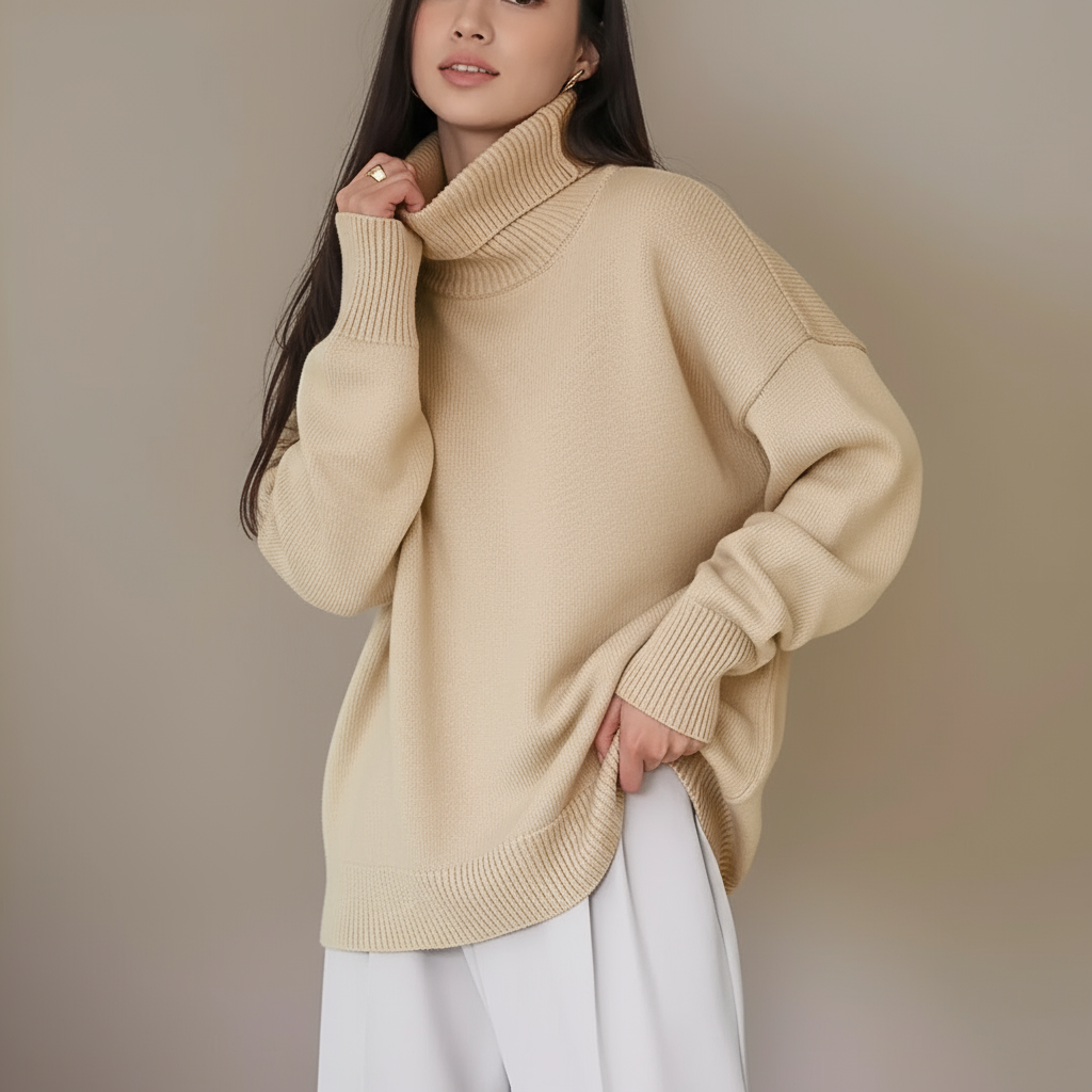 Lindsay Dolcevita Oversize in Morbido Tessuto