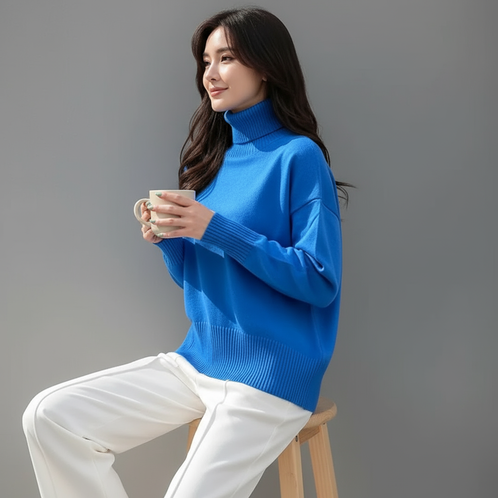 Lindsay Dolcevita Oversize in Morbido Tessuto