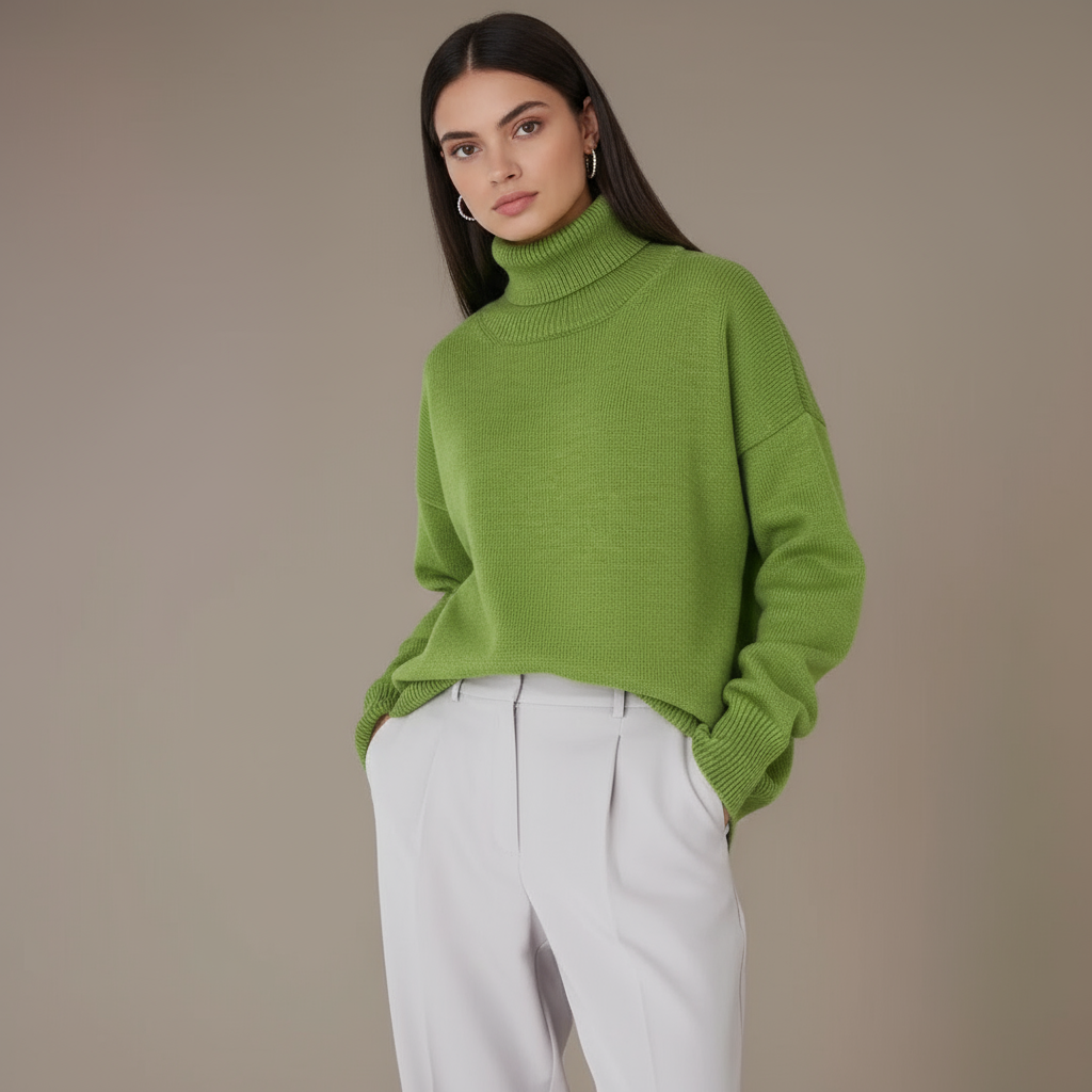 Lindsay Dolcevita Oversize in Morbido Tessuto