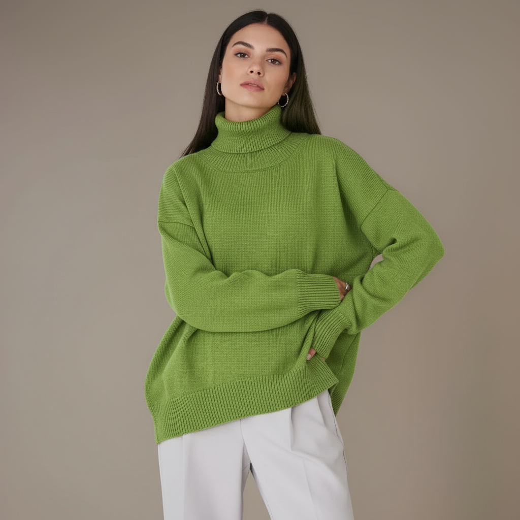 Lindsay Dolcevita Oversize in Morbido Tessuto