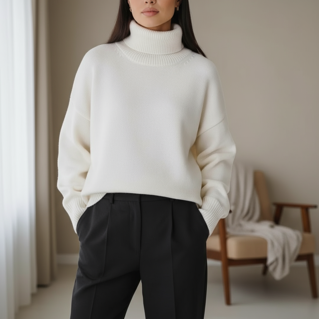 Lindsay Dolcevita Oversize in Morbido Tessuto