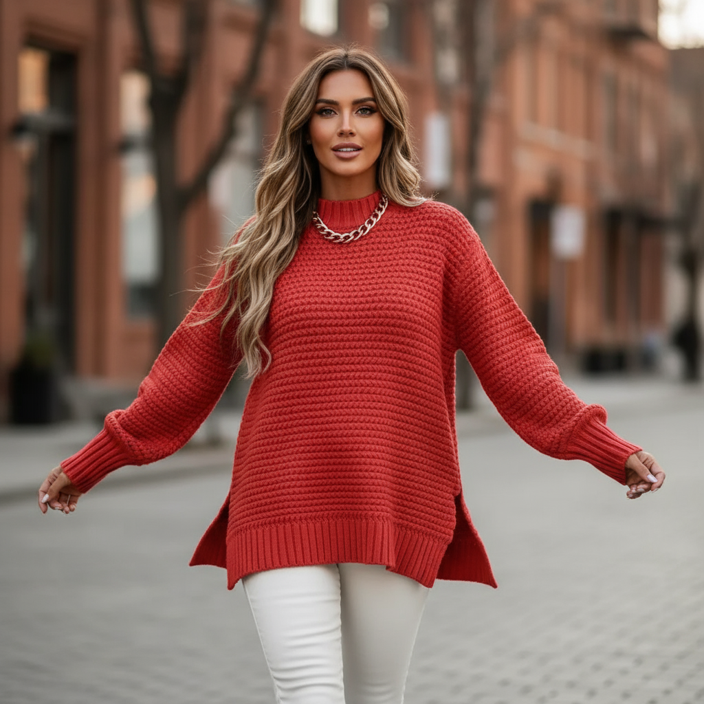 Cheska Maglione Oversize in Maglia Grossa