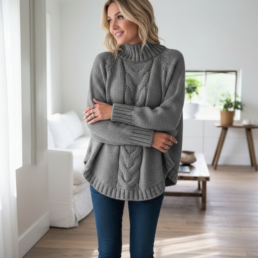 Kyra Maglione Dolcevita Lavorato a Treccia