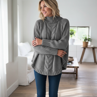 Kyra Maglione Dolcevita Lavorato a Treccia