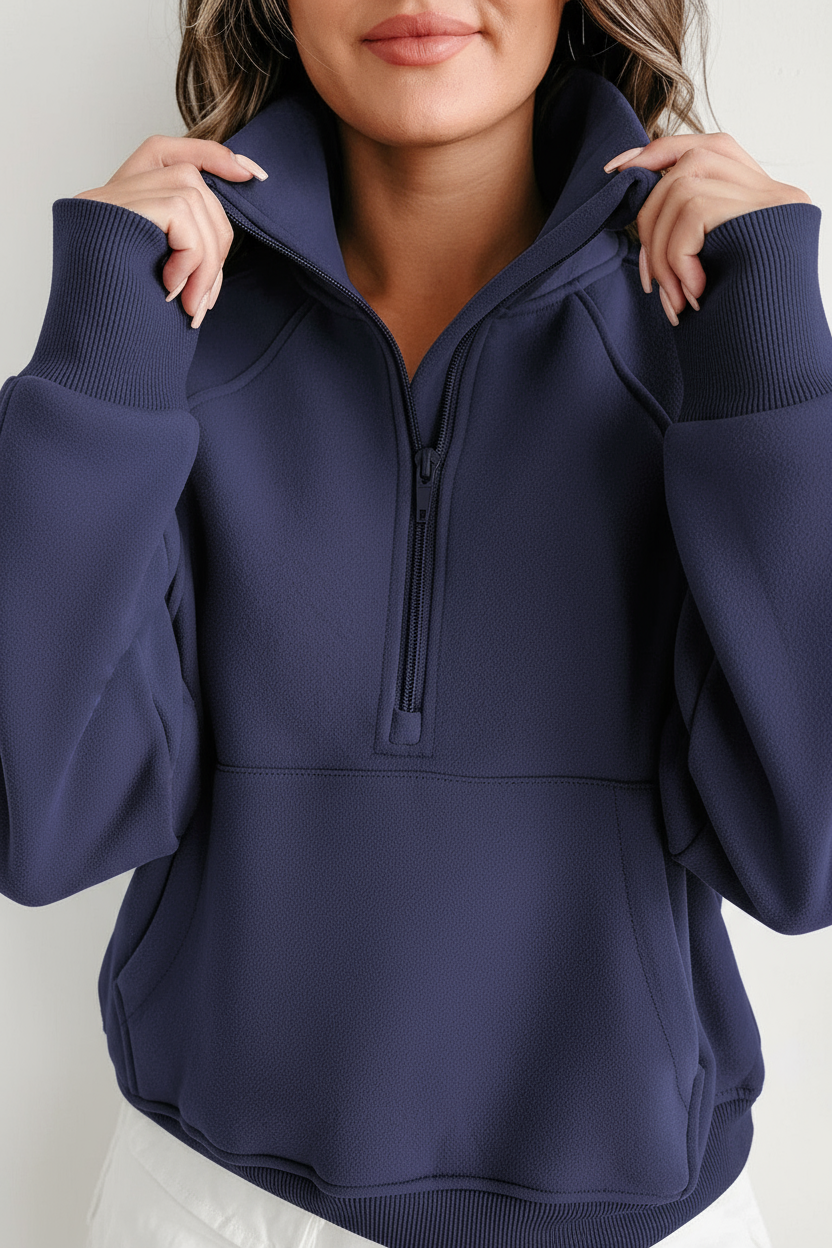 Felpa Zip Corta Mavia – Stile Moderno e Comfort