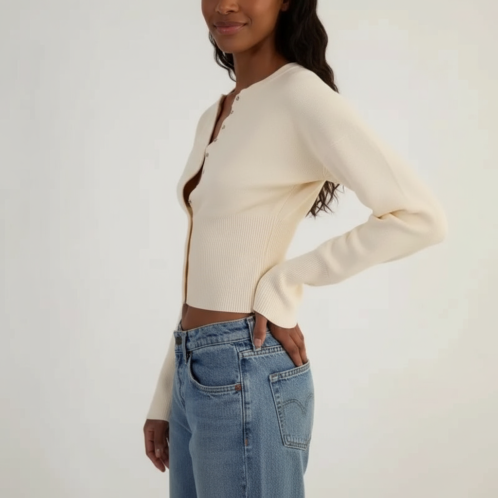 Cardigan in Maglia Bottone | Flossie - Eleganza Chic