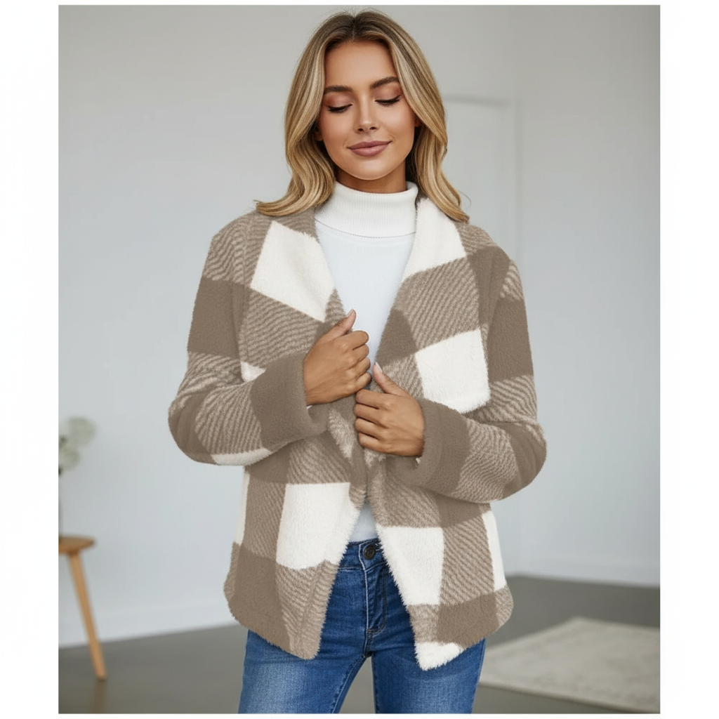 Cardigan Quadrato Morbido Aperto Enara