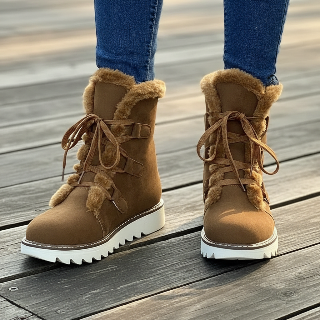 Elena Stivaletti Foderati in Pelliccia Sintetica