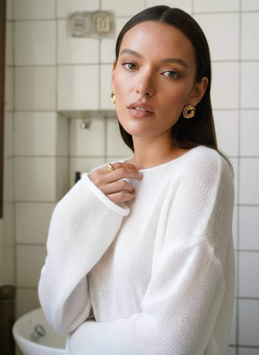 Maglione Idella a Lavorazione Sottile e Svasato