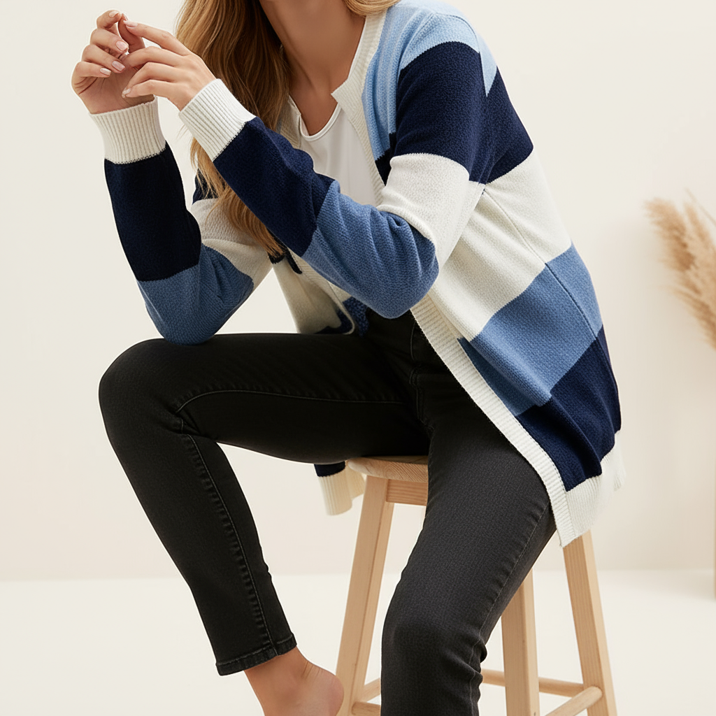 Cardigan Colorblock Aperto | Stile Chic Piper