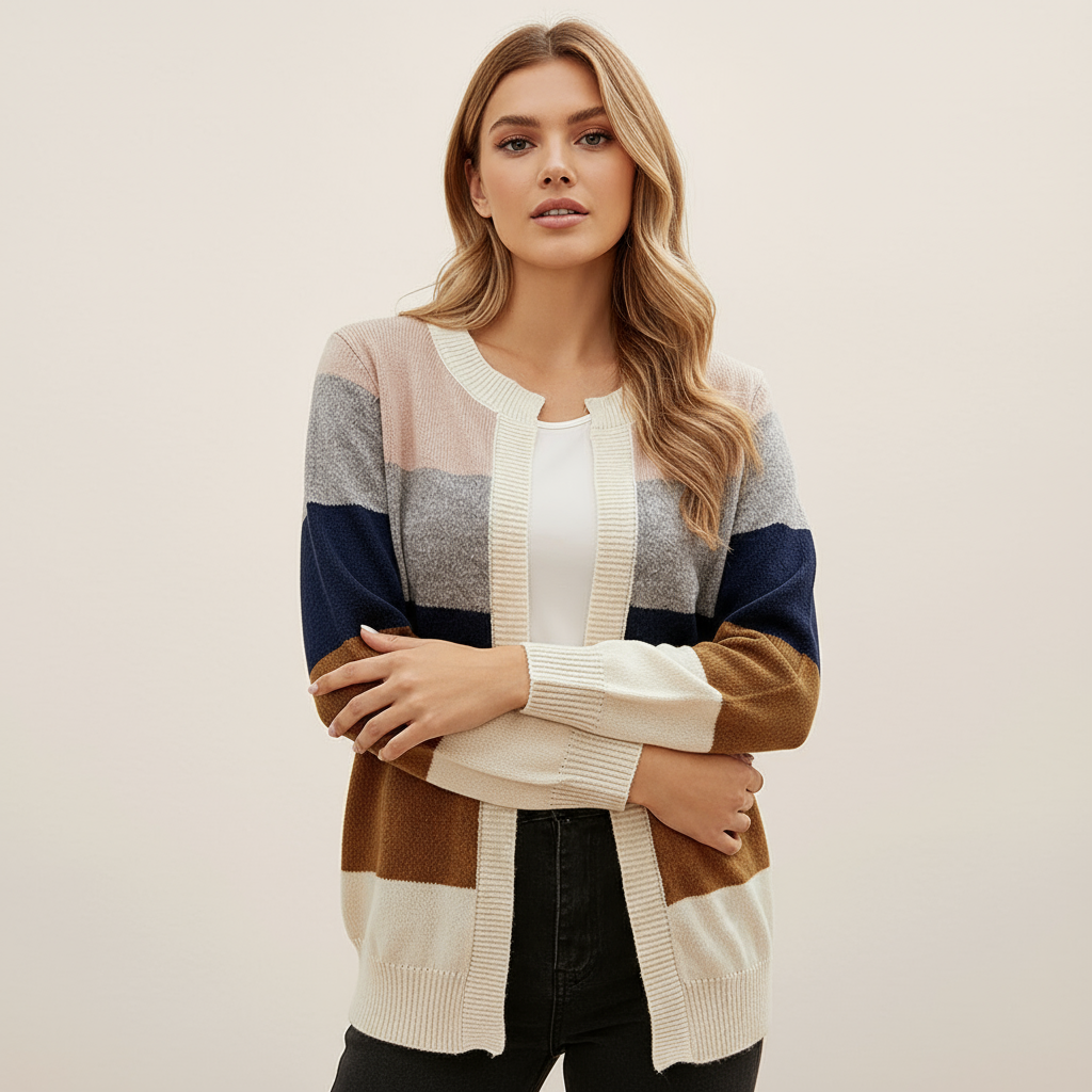 Cardigan Colorblock Aperto | Stile Chic Piper