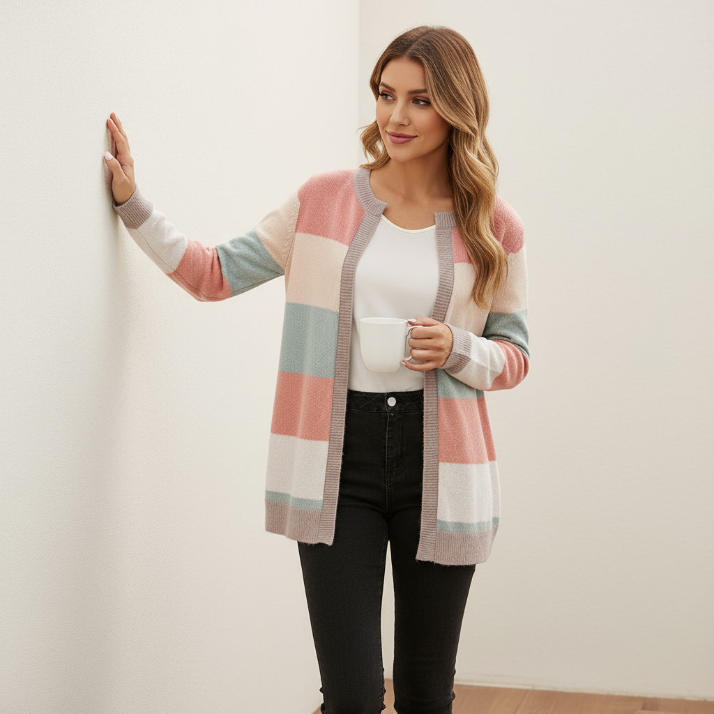 Cardigan Colorblock Aperto | Stile Chic Piper