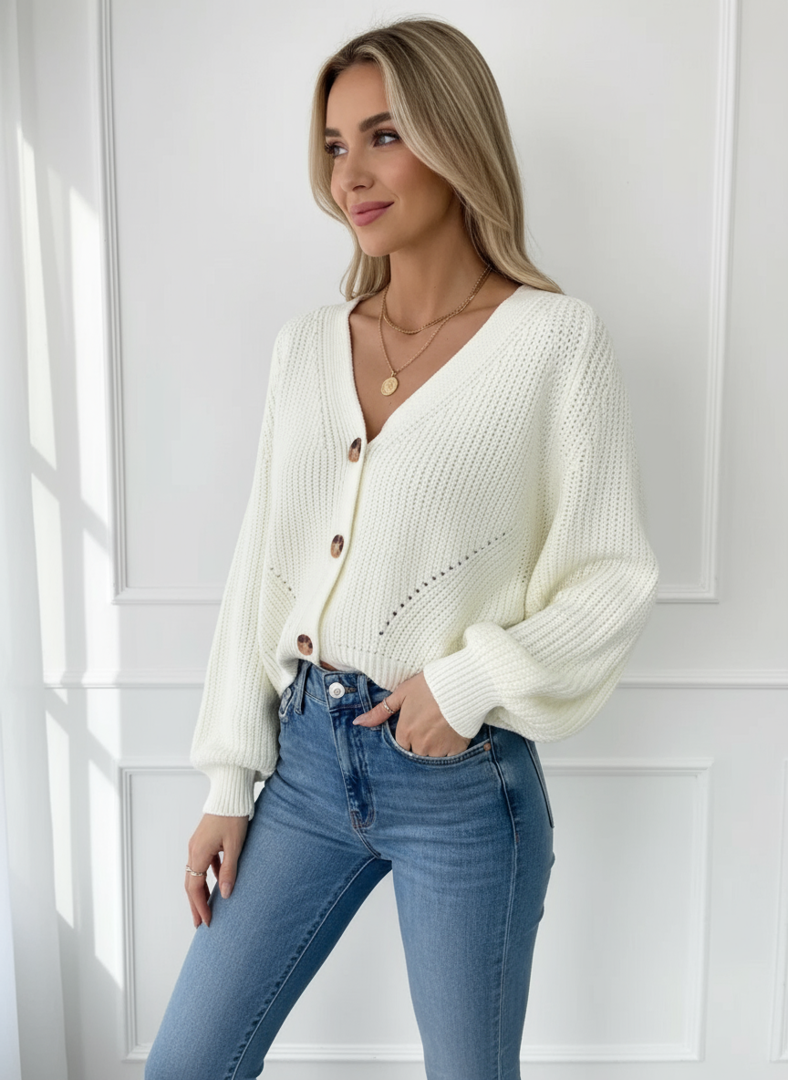 Winona Cardigan a Maglia Grossa Blu