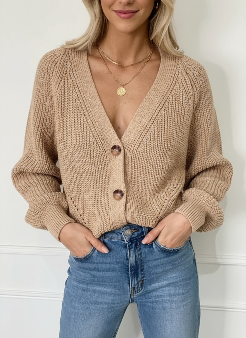 Winona Cardigan a Maglia Grossa Blu