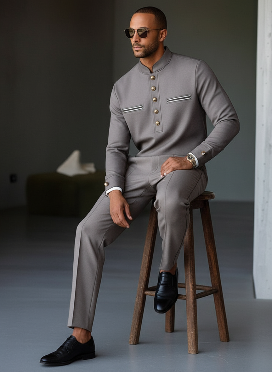 Ronaldo Completo Stile Militare Moderno in Tinta Unita