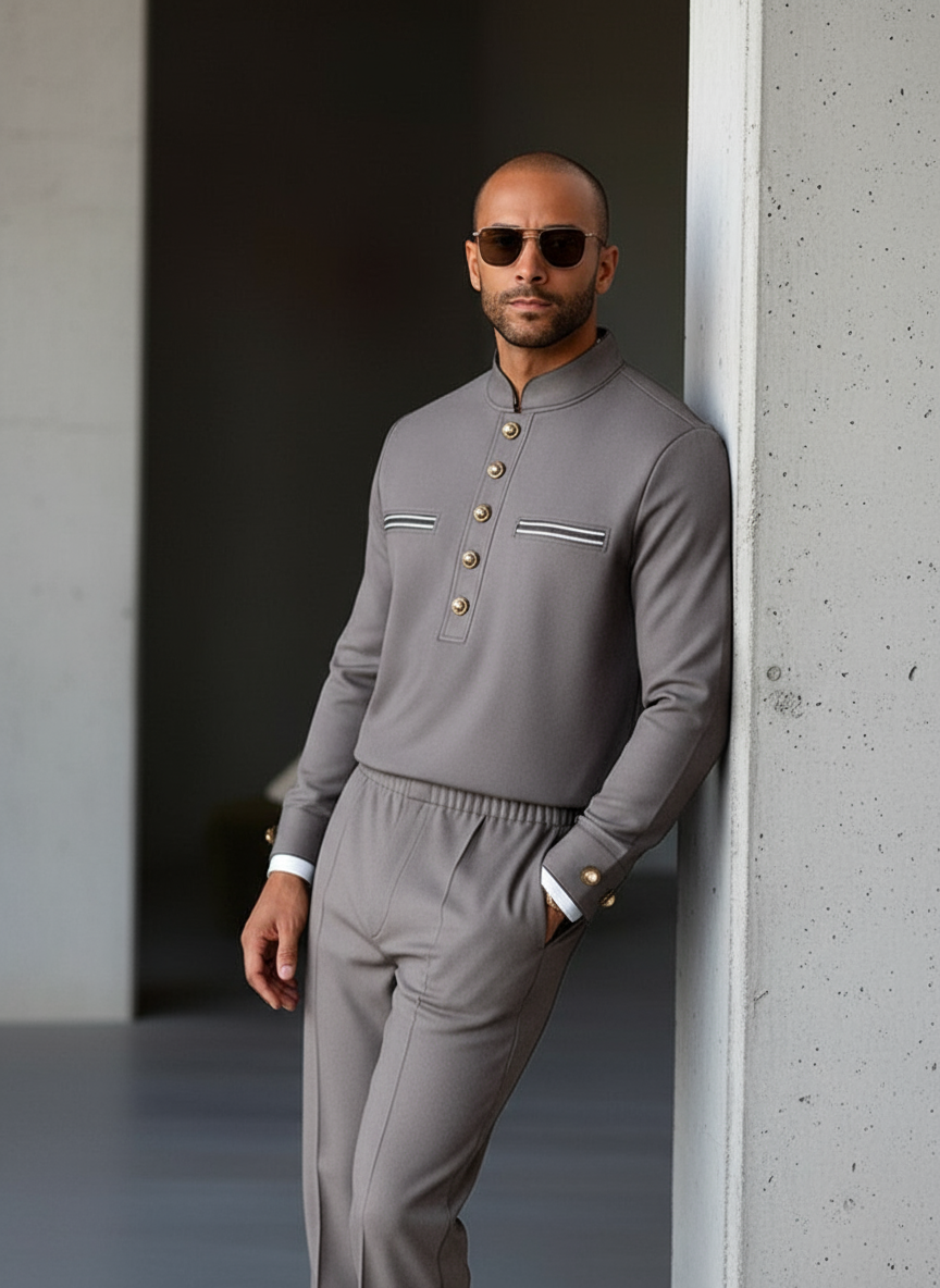 Ronaldo Completo Stile Militare Moderno in Tinta Unita