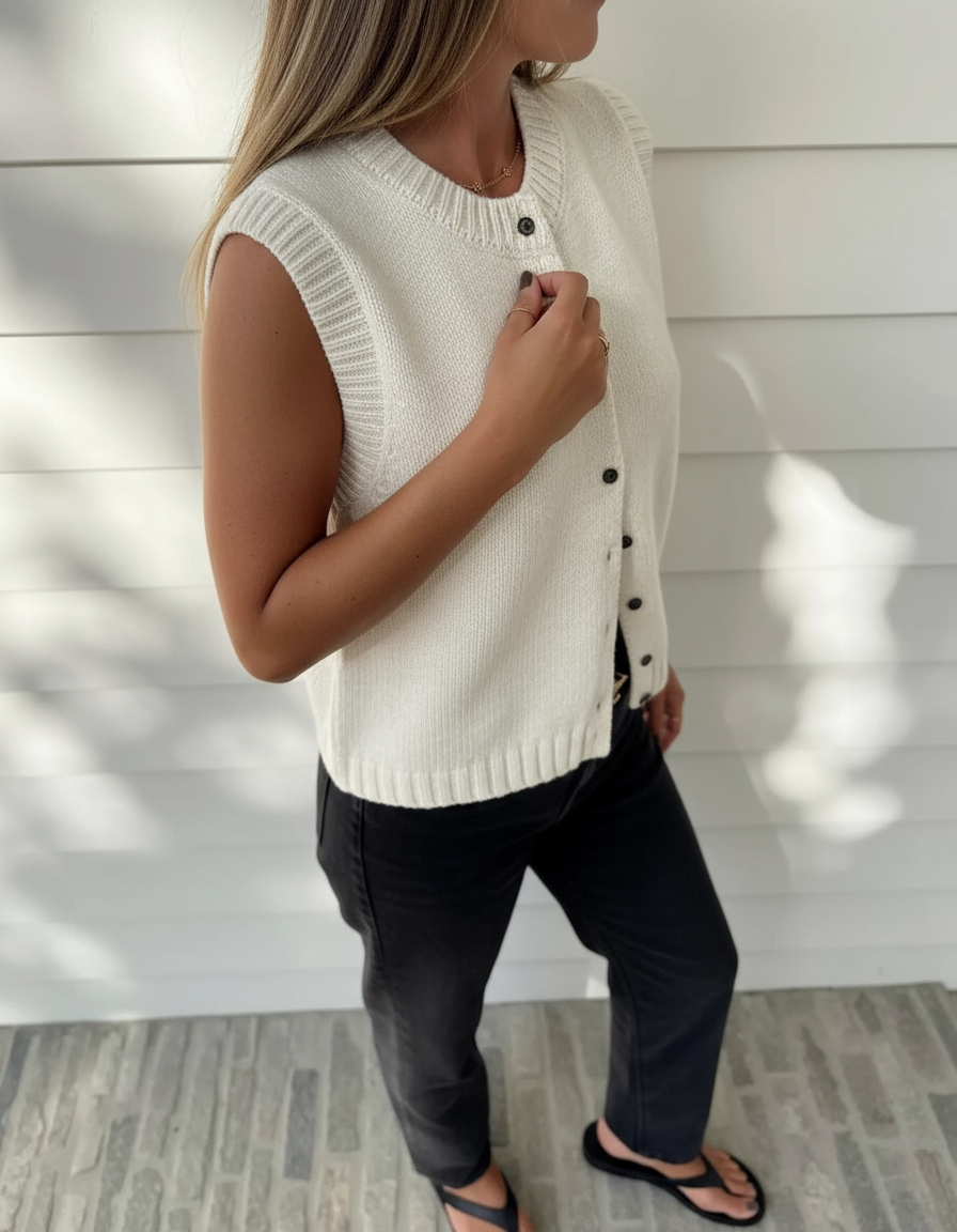 Gilet in Maglia Smanicato Valeria – Eleganza Chic