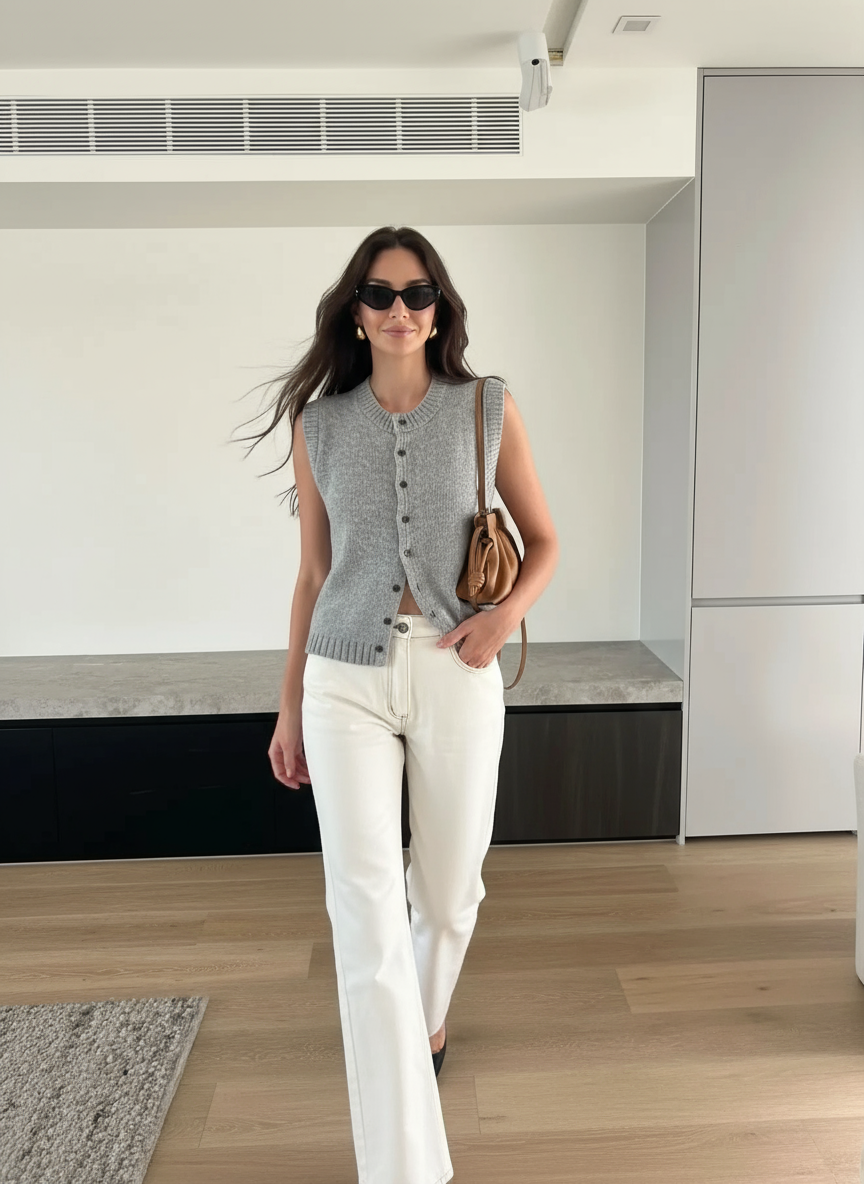 Gilet in Maglia Smanicato Valeria – Eleganza Chic