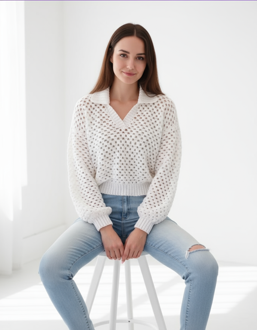 Maglione Crochet Aperto Ludovica – Eleganza Estiva