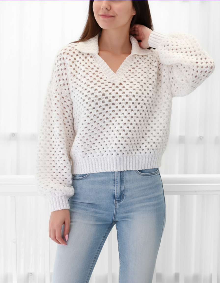 Maglione Crochet Aperto Ludovica – Eleganza Estiva