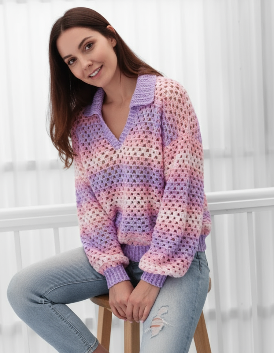 Maglione Crochet Aperto Ludovica – Eleganza Estiva